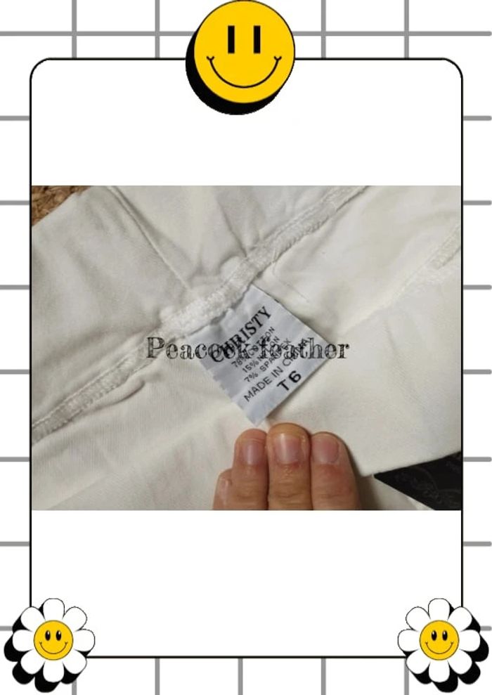 Pantalon blanc Jean tregging neuf étiqueté T6 - photo numéro 5