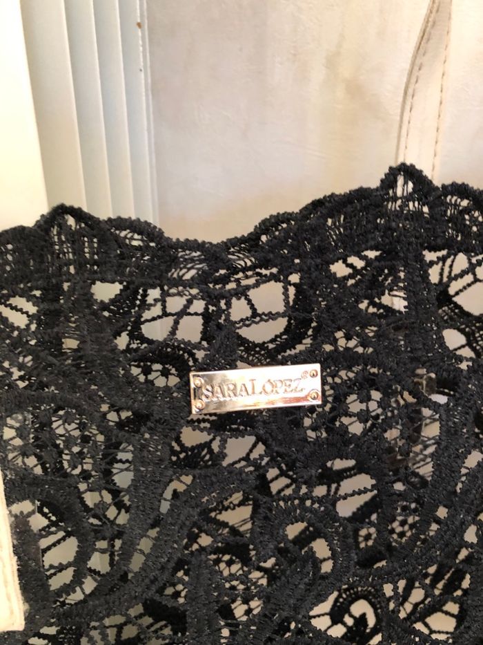 Cabas en dentelle neuf noir - photo numéro 2