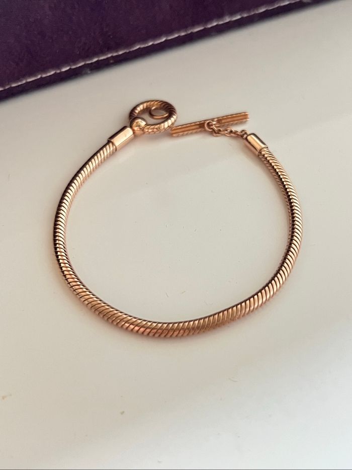 Pandora bracelet or rose 16cm