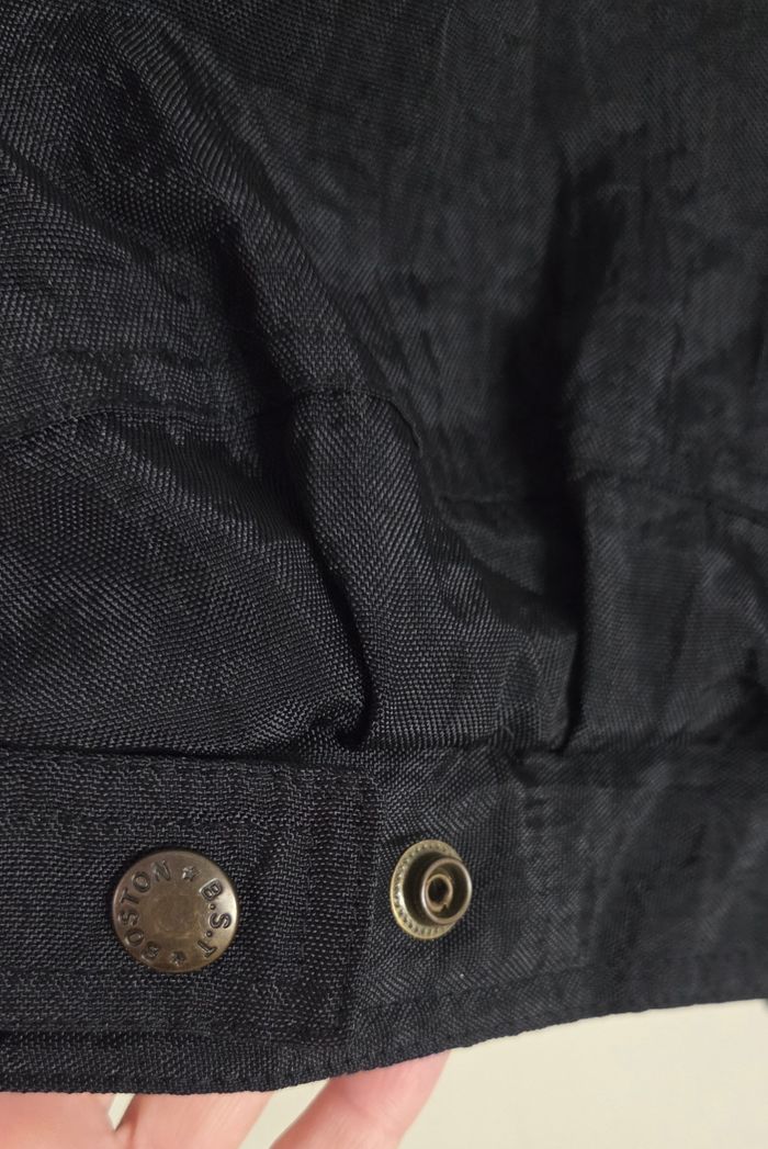 Blouson aviateur vintage Boston BST – col mouton – bi-matière noir & camel – taille XL/XXL (voir mesures) - photo numéro 7
