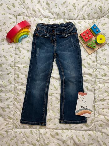 jean large bleu taille réglable kiabi 4 ans