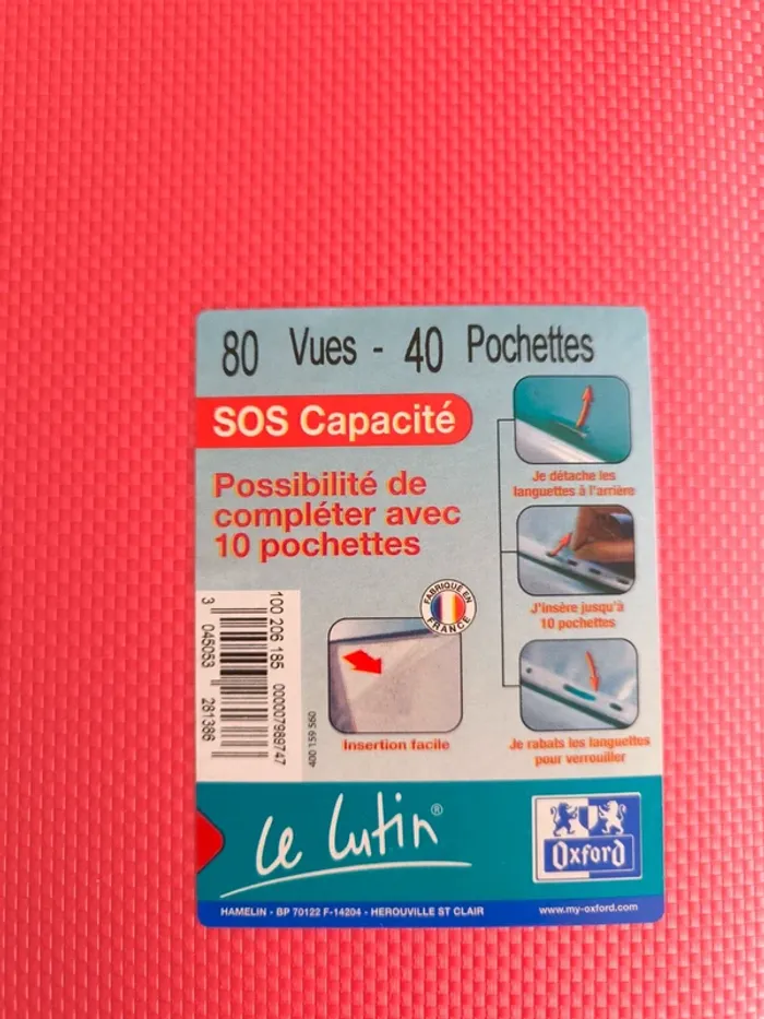 Lot papeterie – 2 porte-vues Oxford + 1 chemise à rabats neuf - photo numéro 2