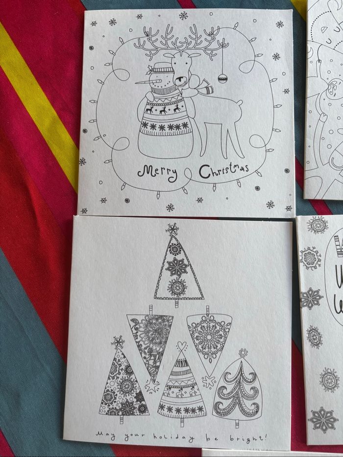 Lot cartes Noël à colorier - photo numéro 2