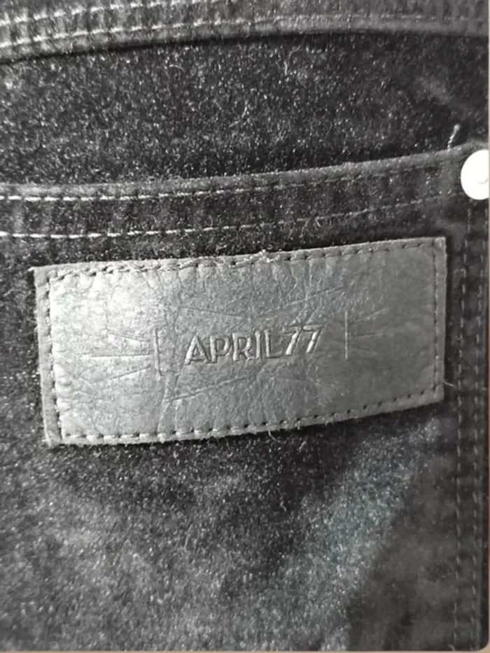 jean April 77 noir coupe slim matiére lyocell et coton effet velours,taille basse,extensible - photo numéro 5