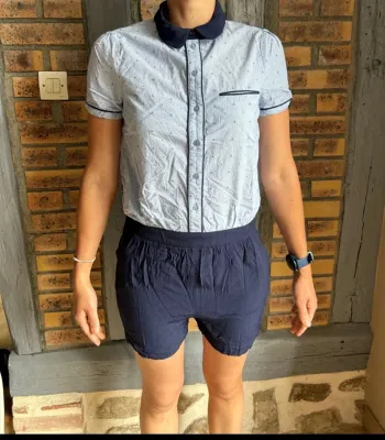 Combinaison short avec motif encre femme, nafnaf taille 36