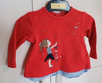 Tee shirt petite fille 3 mois