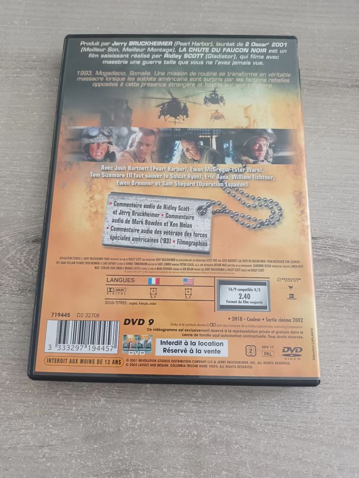 Dvd La chute du faucon noir - photo numéro 2
