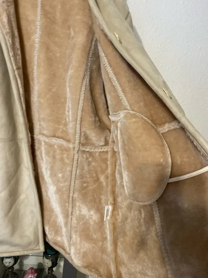 superbe manteau doudoune beige Gabriella Vicenza 50/52 comme neuf - photo numéro 7