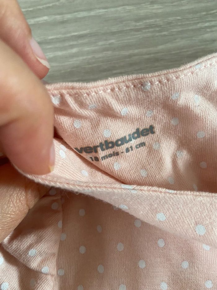 Lot 2 robes manches courtes vertbaudet 18 mois neuf etiquette - photo numéro 3