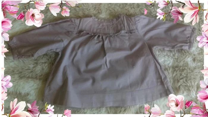Blouse ou tunique,fille unie 3 mois ou 60 cm -Cocoon La Redoute-2 vêtements achetés le 3ème offert - photo numéro 3