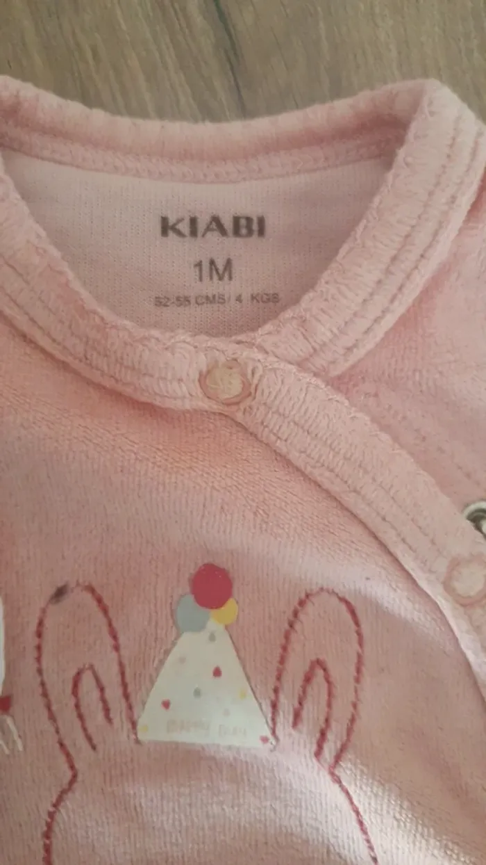 Lot 3 pyjamas bebe fille 1 mois - photo numéro 4