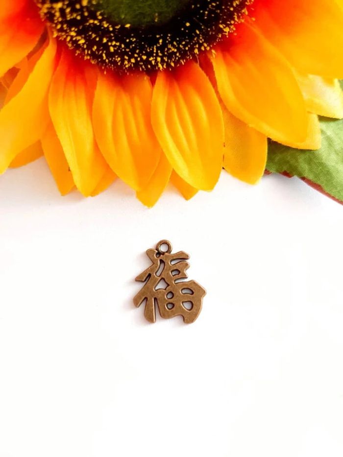 Magnifique pendentif lettre asiatique - photo numéro 4