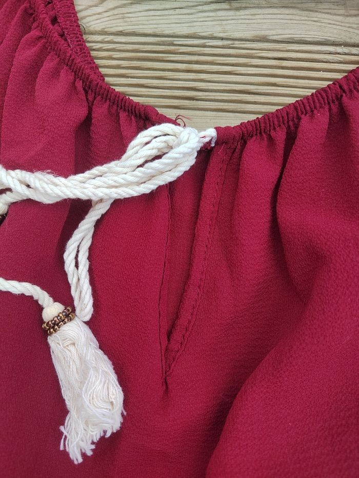 🍷 Combishort Bohème Bordeaux – Taille Unique – Très Bon État - photo numéro 6