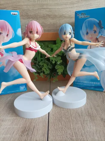 Lot 2 figurines Re : Zero Rem + Ram Banpresto Celestial Vivi