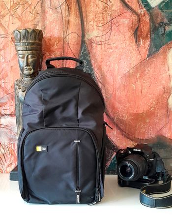 Sac à dos noir pour appareil photo