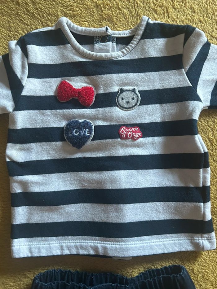 Ensemble short et pull sucre d’orge 6 mois - photo numéro 3