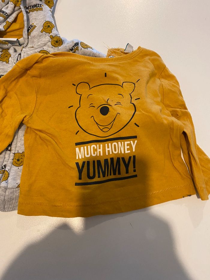 Lot gilet et teeshirt Winnie l’ourson Disney baby 6 mois - photo numéro 2