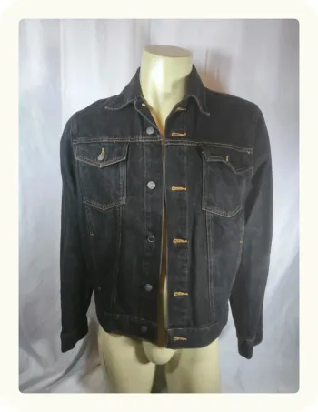 Veste en jean noir homme Taille M 38