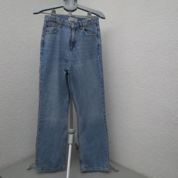 Jean mom taille haute – Denim clair tendance (Primark • T. 38 / M)