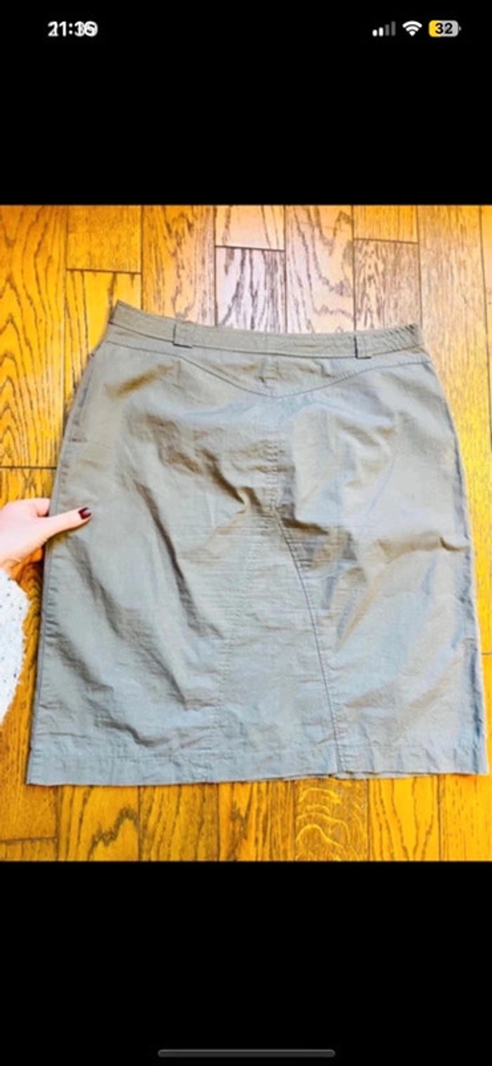 Sublime jupe autre ton vert kaki - photo numéro 5
