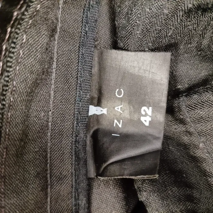 Pantalon droit noir IZAC taille 42 en polyester viscose lycra élégant A1524 - photo numéro 11