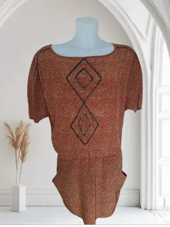 Magnifique robe marron avec poche M