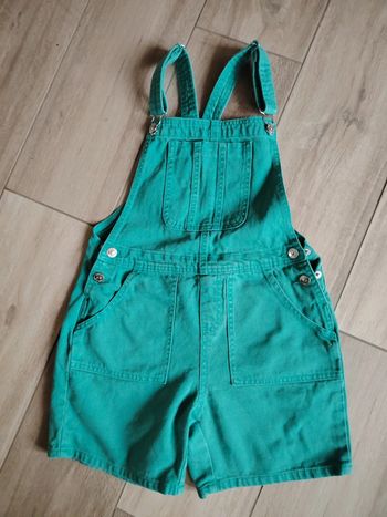 Salopette short verte