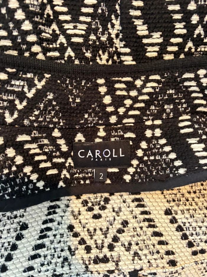Veste Caroll taille 2 noir et blanc - photo numéro 6