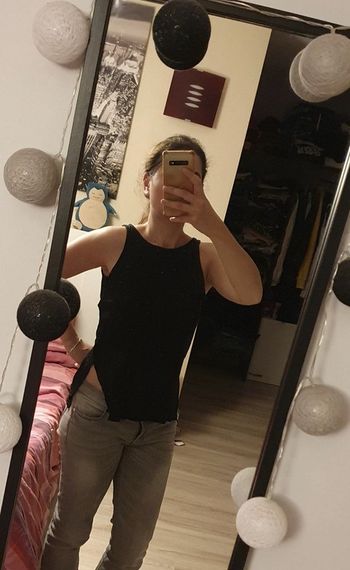 T-shirt sans manches noir fendu made 4 u S