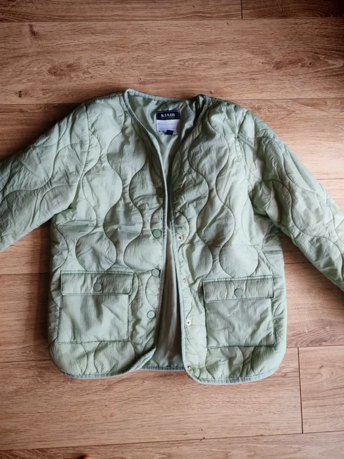 Manteau fille kiabi 12 ans vert pastel celadon - photo numéro 4