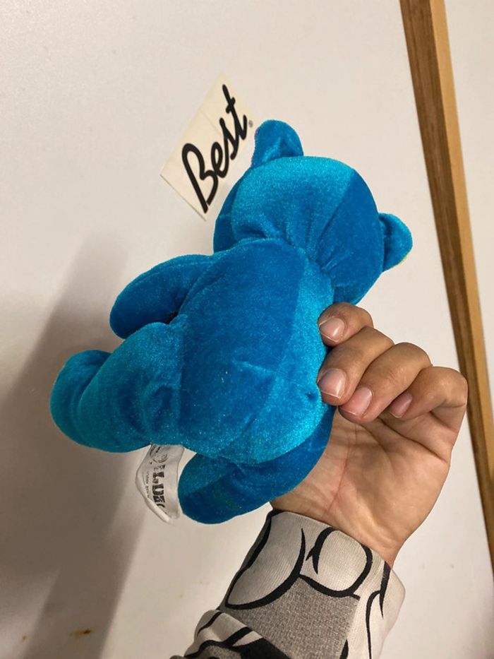 Peluche ours bleu love cadeau st valentin 💘 - photo numéro 2