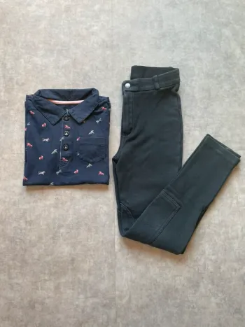 Ensemble polo + pantalon d’équitation Fouganza