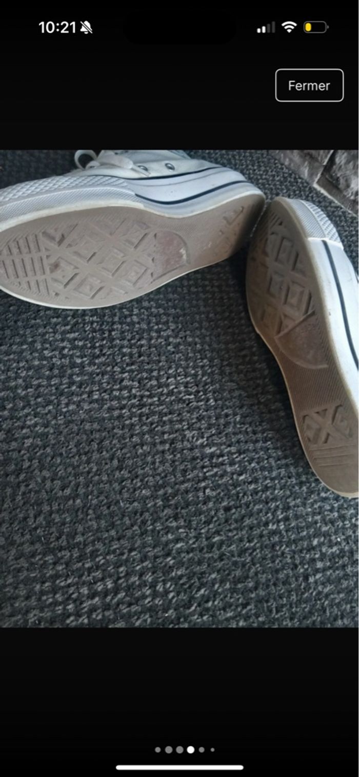 converses blanches plateforme femme - photo numéro 2