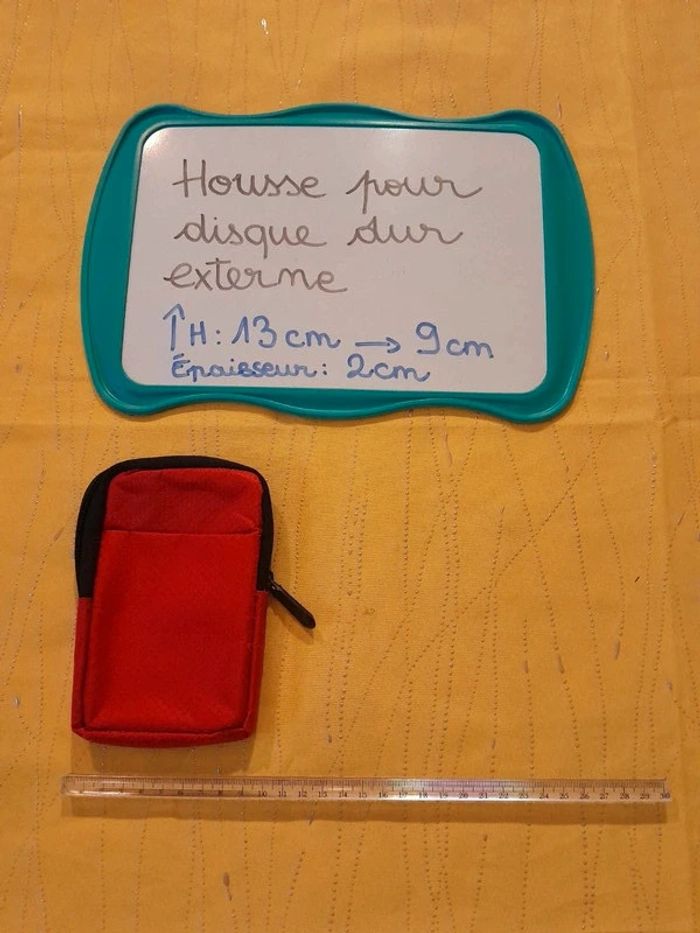Housse pour disque dur externe (type Toshiba) Rouge - photo numéro 2