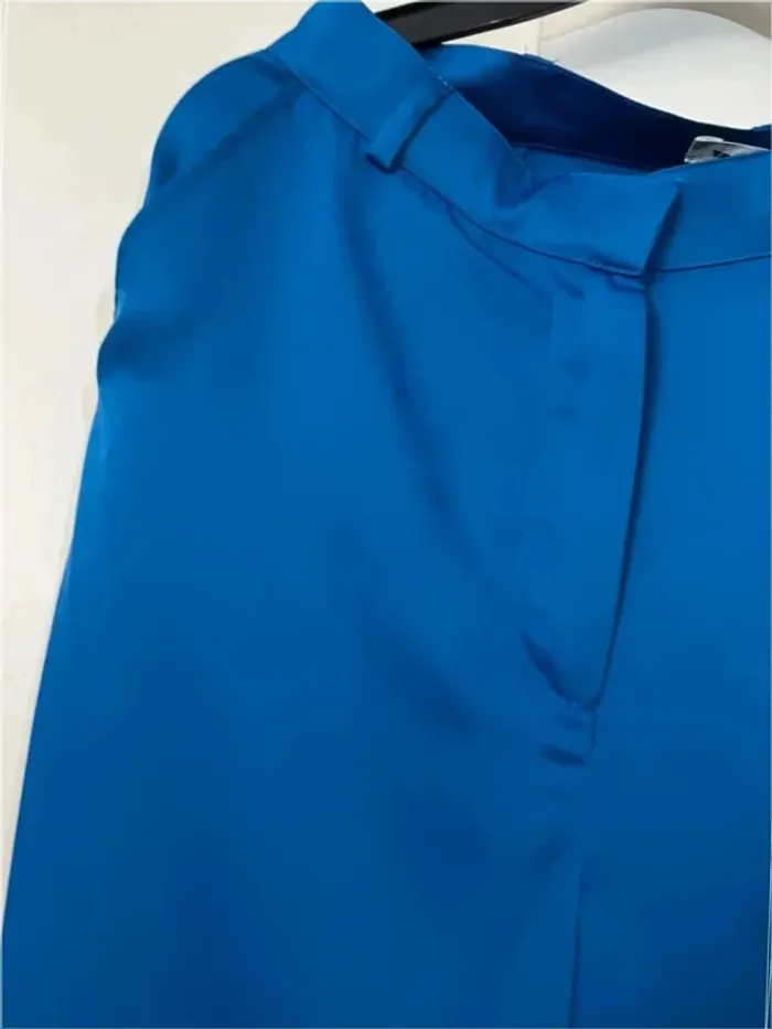 Pantalon bleu large satiné Tally Weijl - photo numéro 2