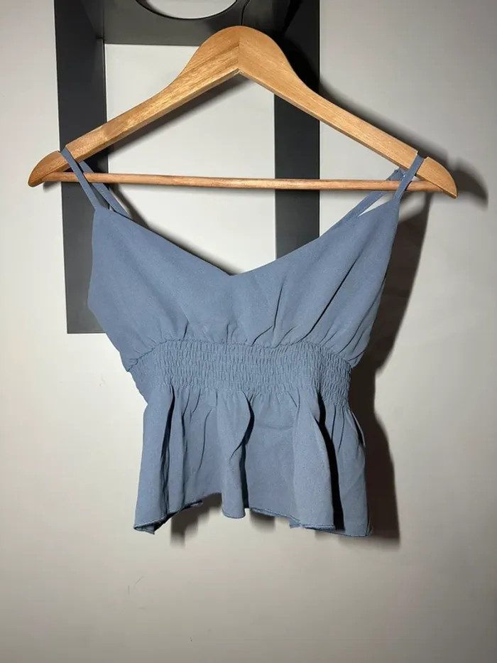 Top à bretelles SHEIN bleu gris S