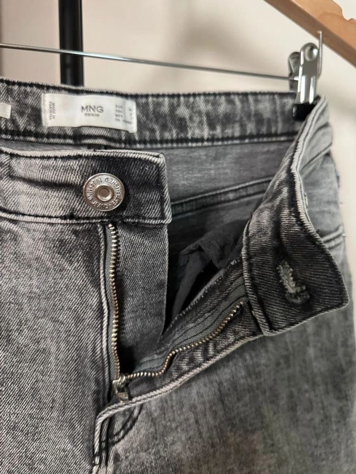 Pantalon en jean taille haute gris MOM XS - photo numéro 5