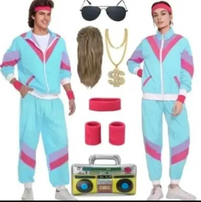 Déguisement année 80 mixte taille S neuf - photo numéro 2