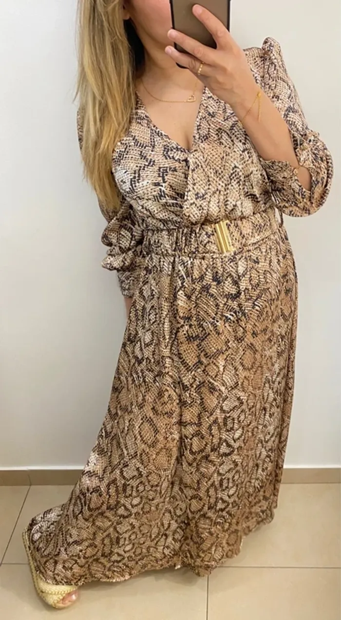 Robe longue imprimée