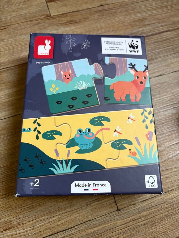 Puzzle animaux les empreintes janod