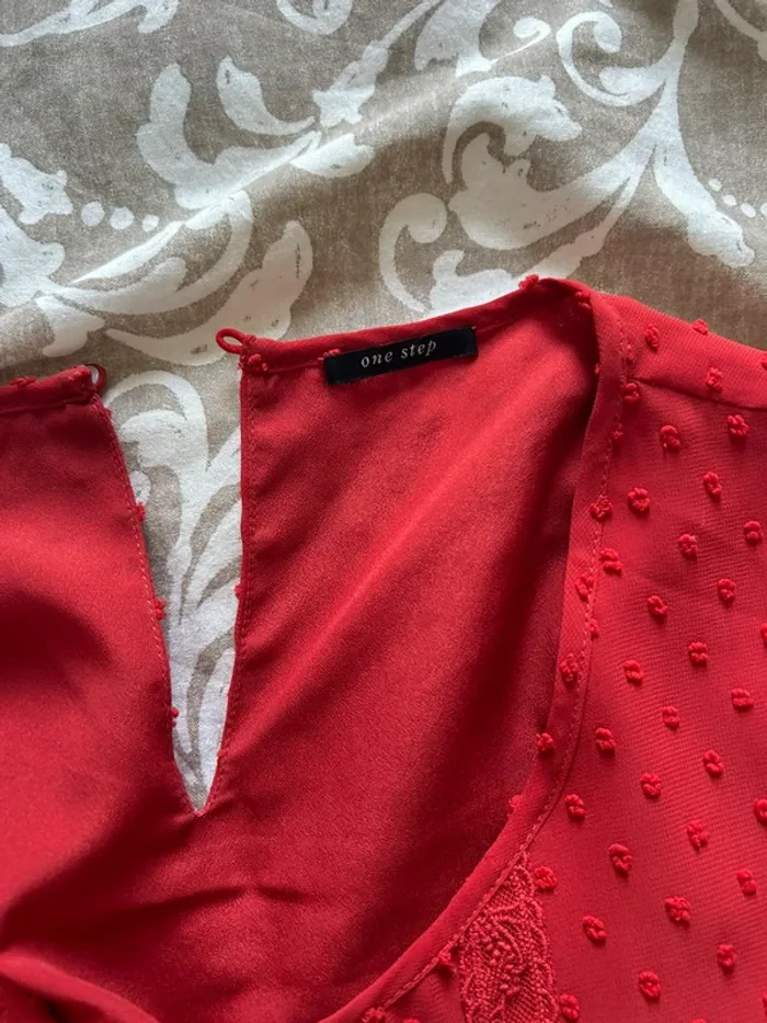 Robe longue rouge one step taille 36 - photo numéro 3