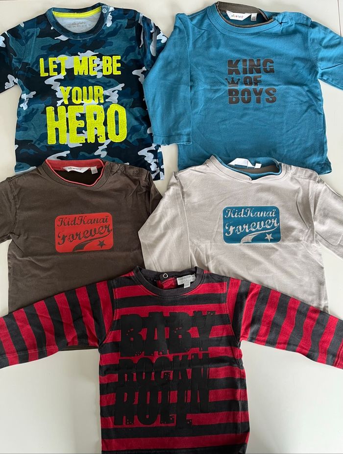 Lot de 5 t-shirt manches longues 24 mois - photo numéro 2