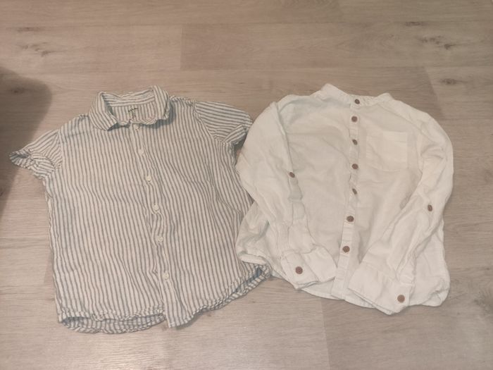 Lot chemises été garçon coton lin taille 9 ans - photo numéro 1