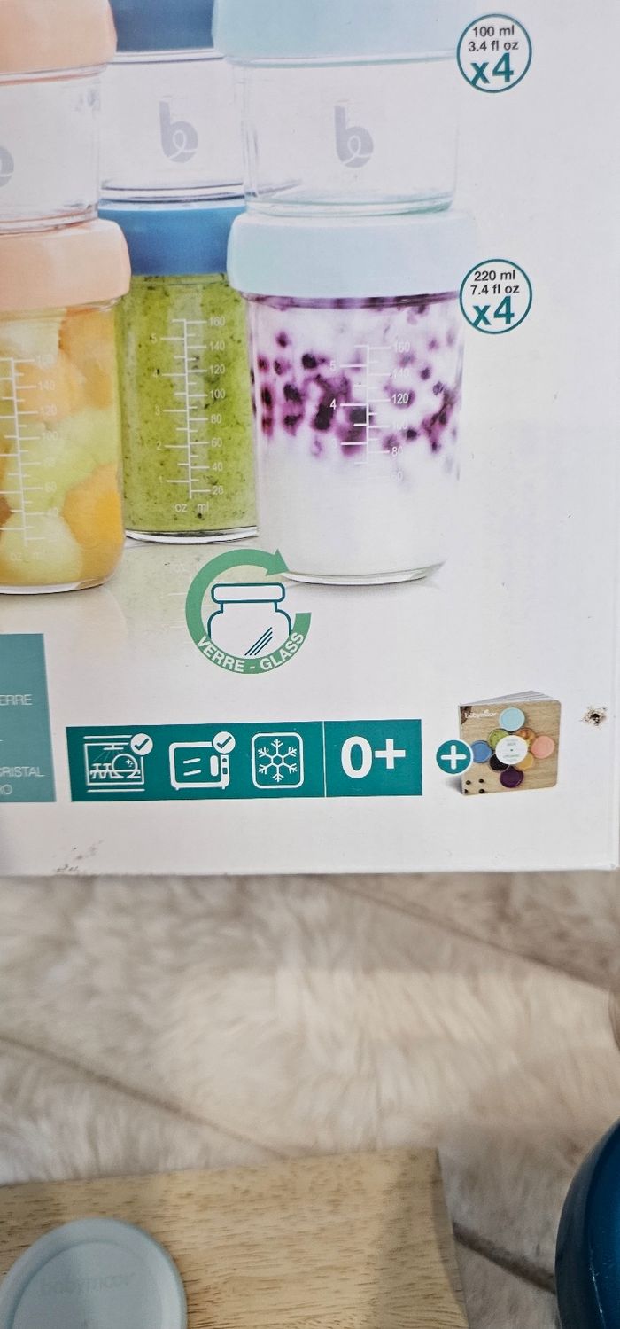 Lot de 8 pots en verre Babybols babymoov en tres bon état - photo numéro 7