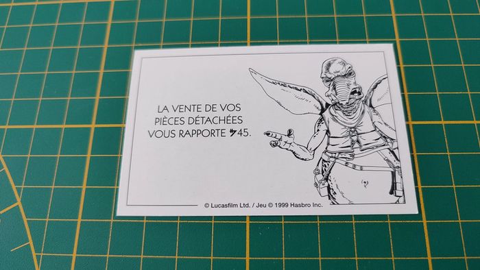 Carte Jedi La vente de vos pièces détachées pièce jeu de société Monopoly Star Wars épisode 1 #A81