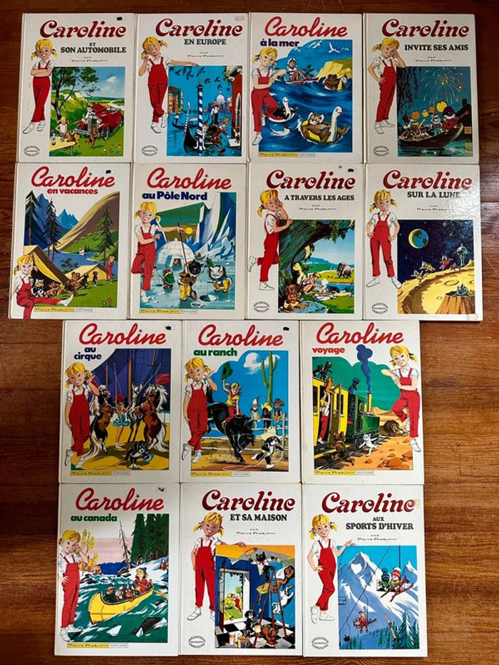 Lot de 14 livres vintage Caroline grands blancs anciens Pierre Probst Hachette Jeunesse