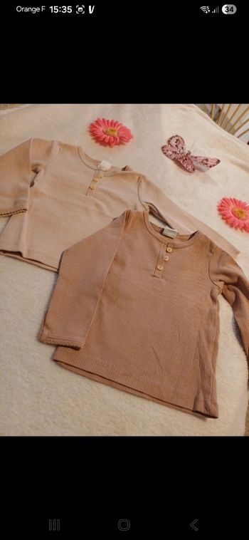 Lot de 2 T.shirts bébé taille 6 mois