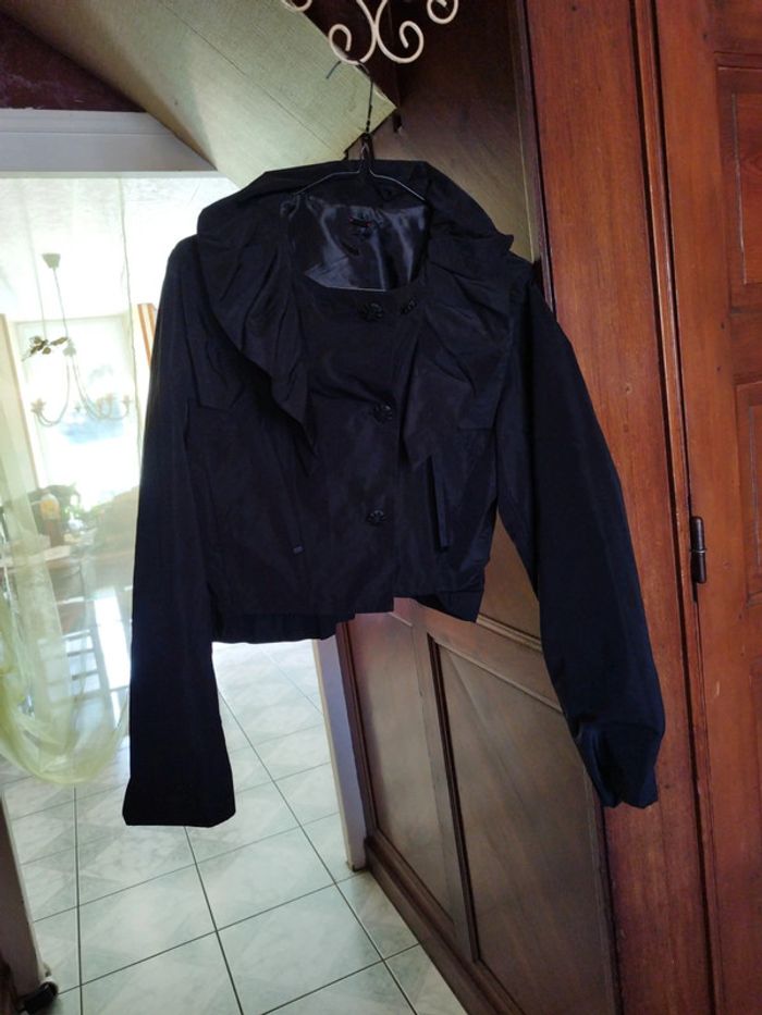 Veste bombers noire col rond vintage M/38 y2k