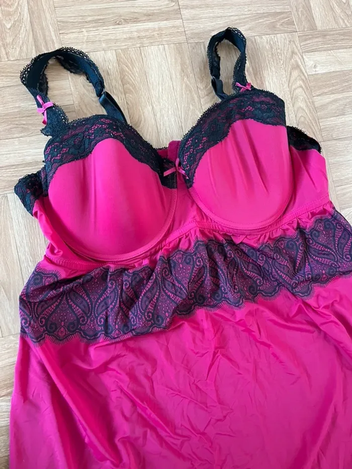 Robe nuisette rose et noir vintage - photo numéro 2