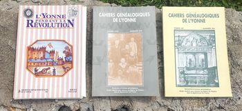 Lot livres rares Yonne et généalogie